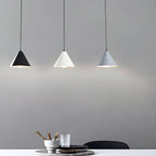 3-Light Modern Multi-Color Cone Island Pendant Light for Kitchen