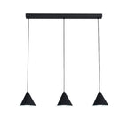 3-Light Modern Multi-Color Cone Island Pendant Light for Kitchen
