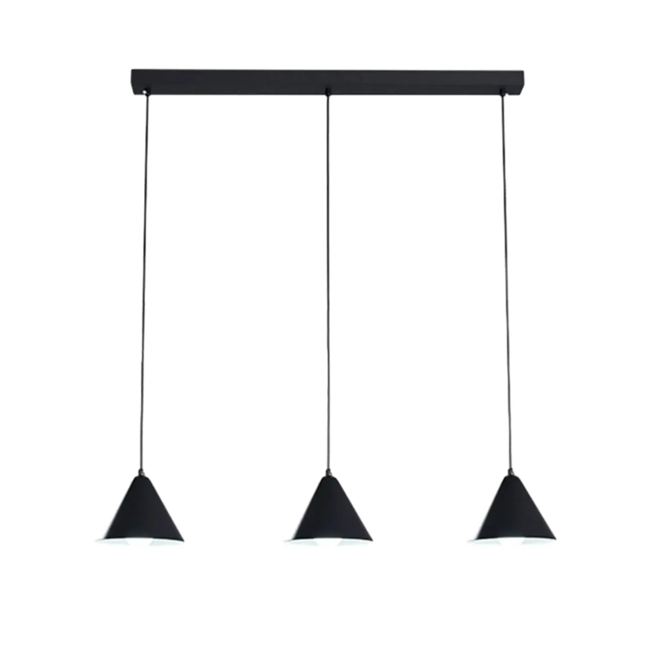 3-Light Modern Multi-Color Cone Island Pendant Light for Kitchen