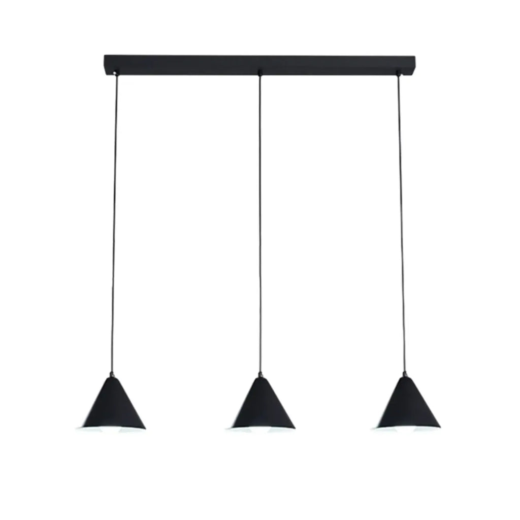 3-Light Modern Multi-Color Cone Island Pendant Light for Kitchen