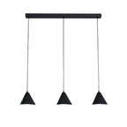 3-Light Modern Multi-Color Cone Island Pendant Light for Kitchen