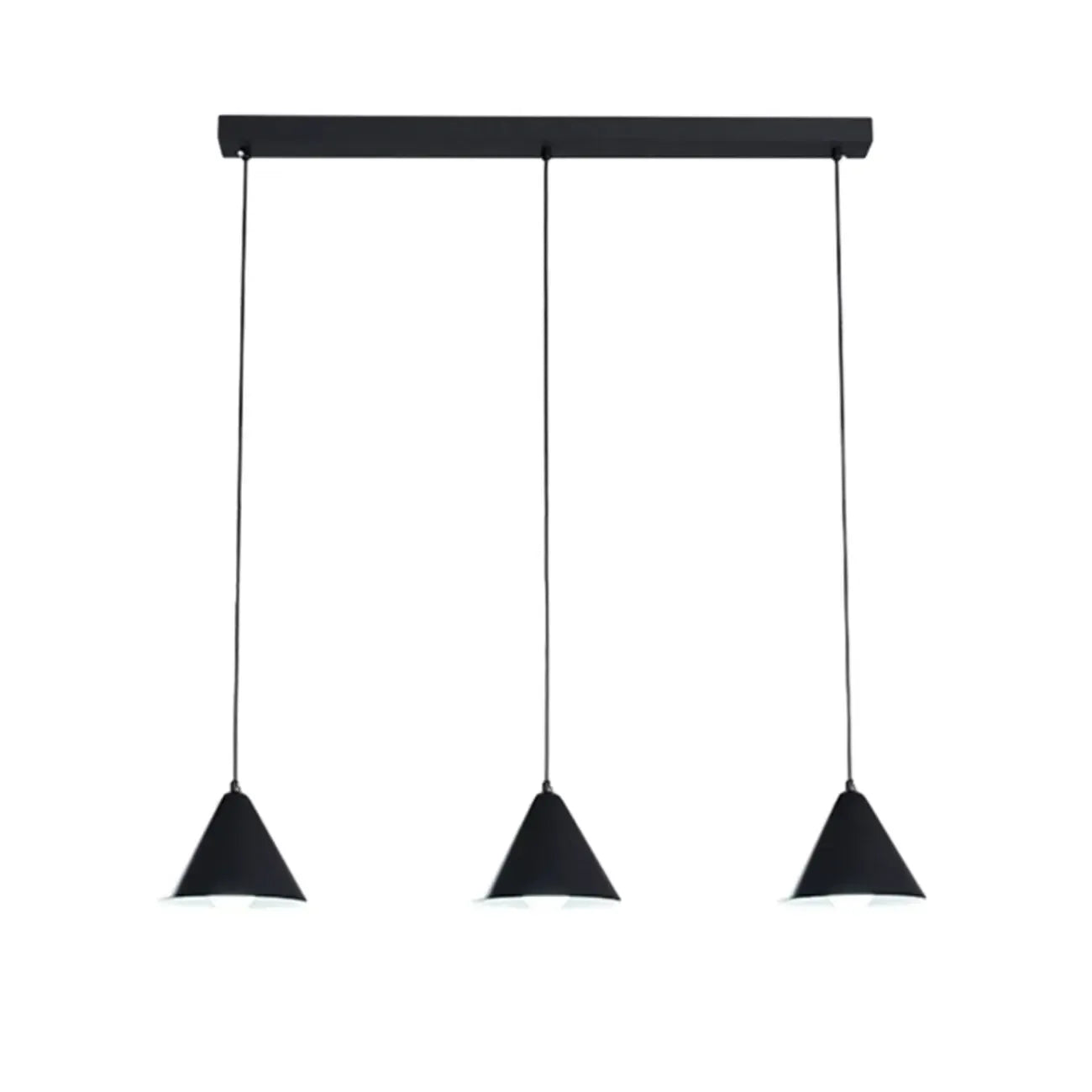 3-Light Modern Multi-Color Cone Island Pendant Light for Kitchen