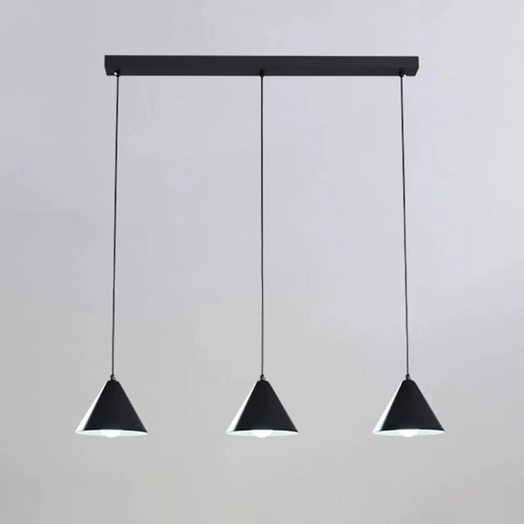 3-Light Modern Multi-Color Cone Island Pendant Light for Kitchen