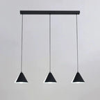 3-Light Modern Multi-Color Cone Island Pendant Light for Kitchen