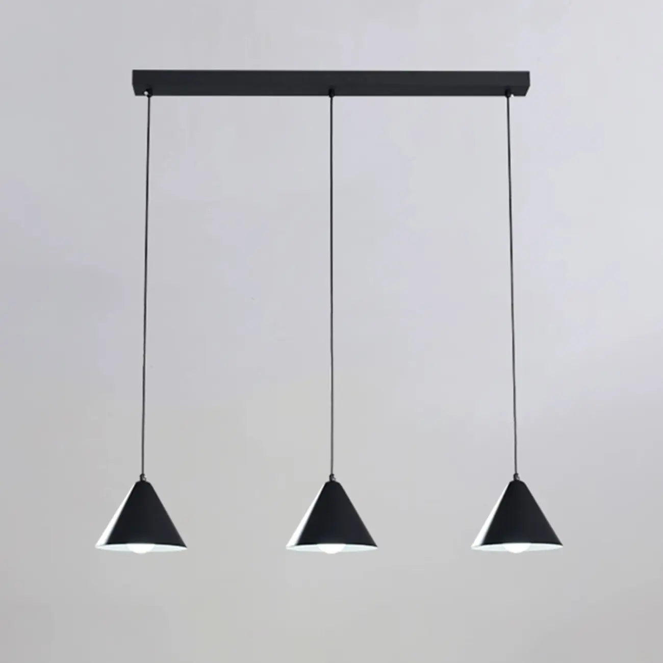 3-Light Modern Multi-Color Cone Island Pendant Light for Kitchen