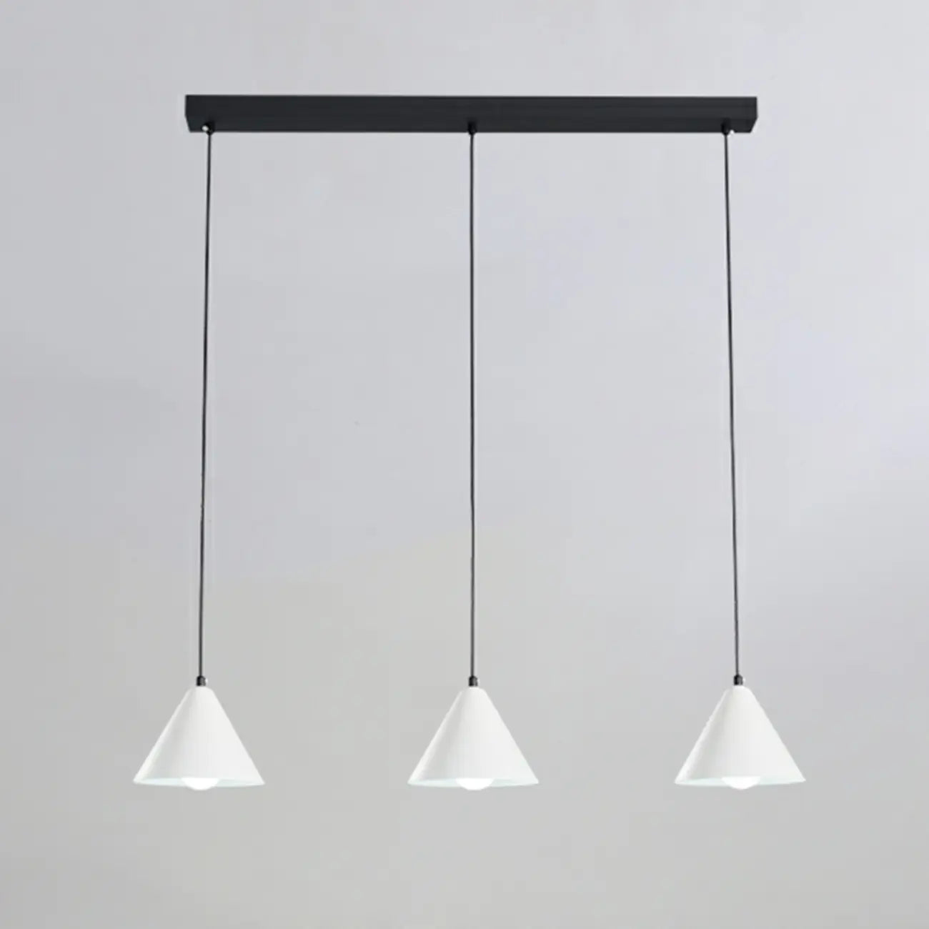 3-Light Modern Multi-Color Cone Island Pendant Light for Kitchen