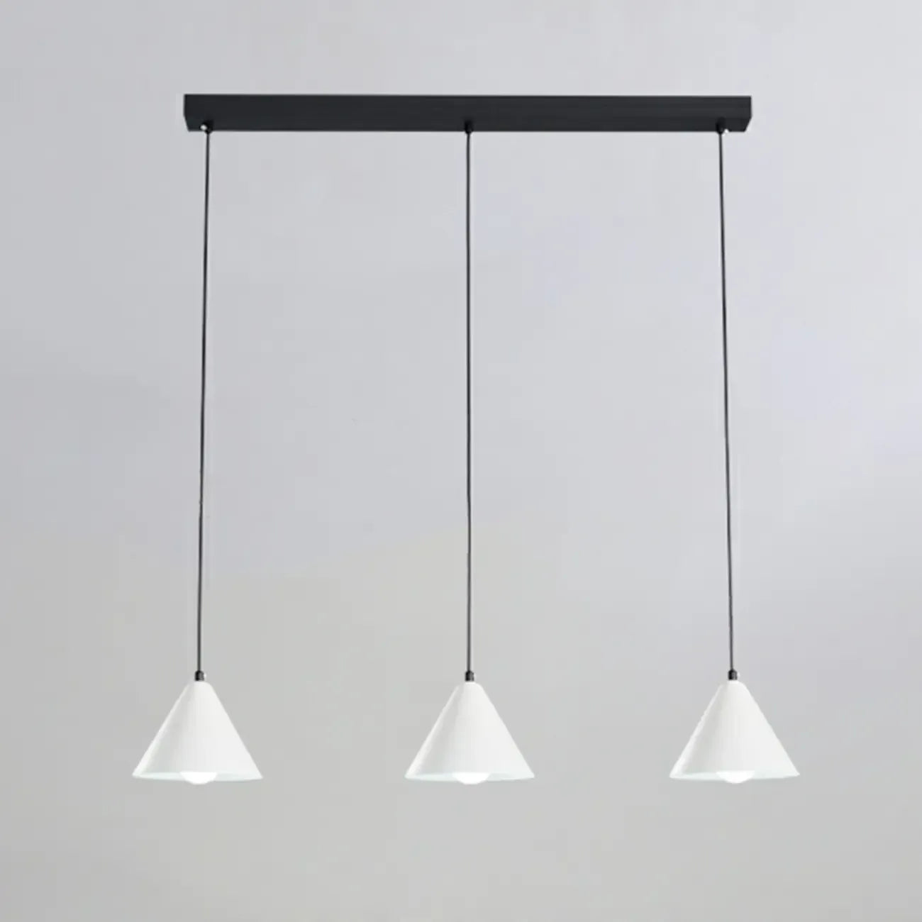 3-Light Modern Multi-Color Cone Island Pendant Light for Kitchen
