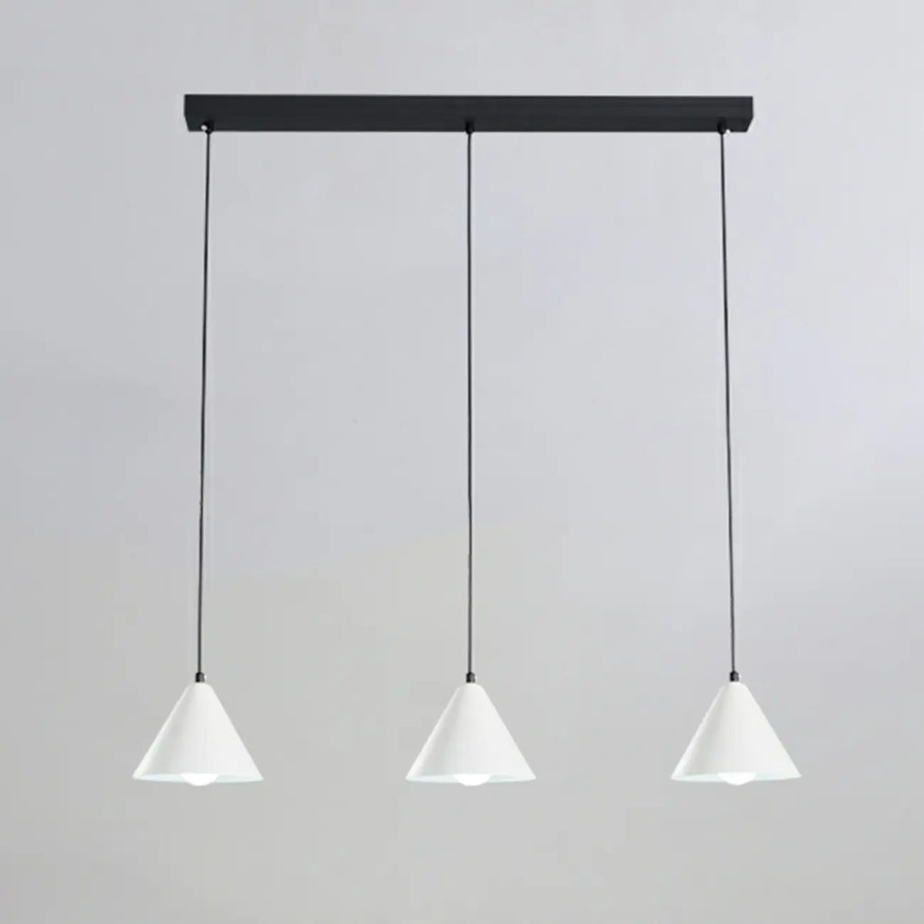 3-Light Modern Multi-Color Cone Island Pendant Light for Kitchen