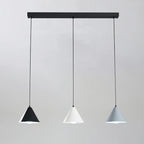 3-Light Modern Multi-Color Cone Island Pendant Light for Kitchen