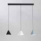 3-Light Modern Multi-Color Cone Island Pendant Light for Kitchen