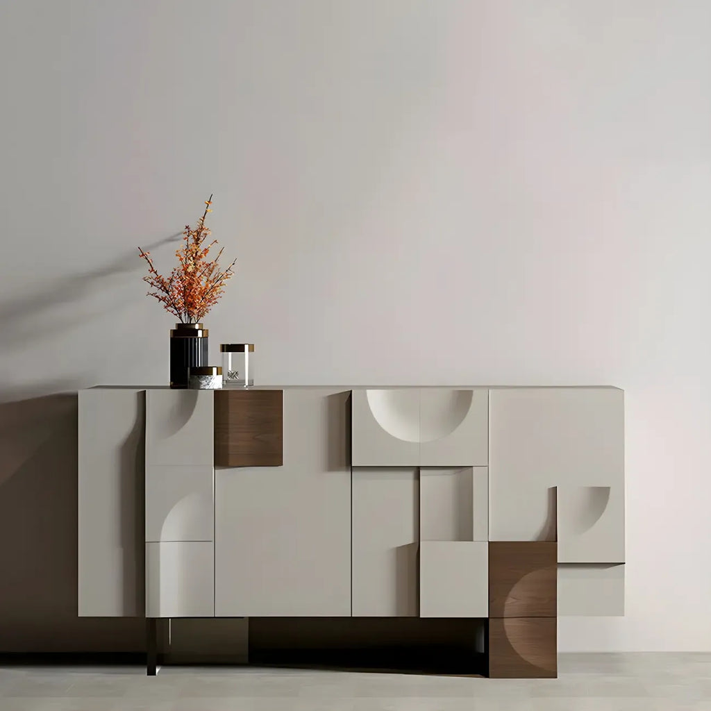 Artistic Cream Solid Wood Shoe Storage Cabinet
