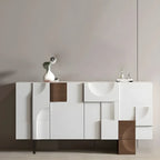 Artistic Cream Solid Wood Shoe Storage Cabinet