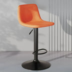 Adjustable Leather Bucket Swivel Bar Stools