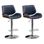 Elegant Wood Leather Red Swivel Adjustable Bar Stool