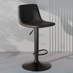 Adjustable Leather Bucket Swivel Bar Stools
