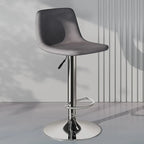 Adjustable Leather Bucket Swivel Bar Stools