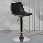 Adjustable Leather Bucket Swivel Bar Stools