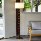 63 Traditional Standing Floor Lamp with Fabric Shade for Home