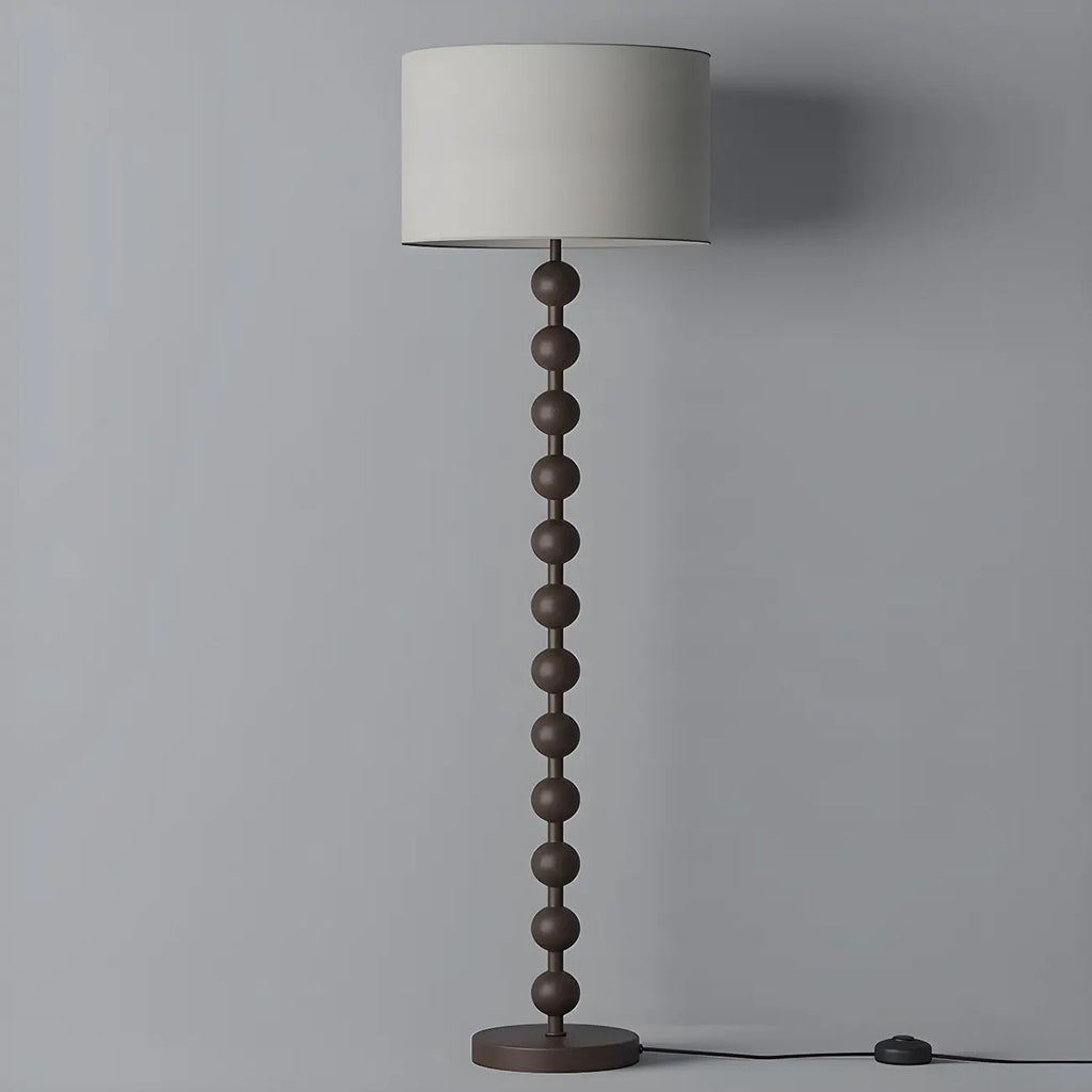 63 Traditional Standing Floor Lamp with Fabric Shade for Home