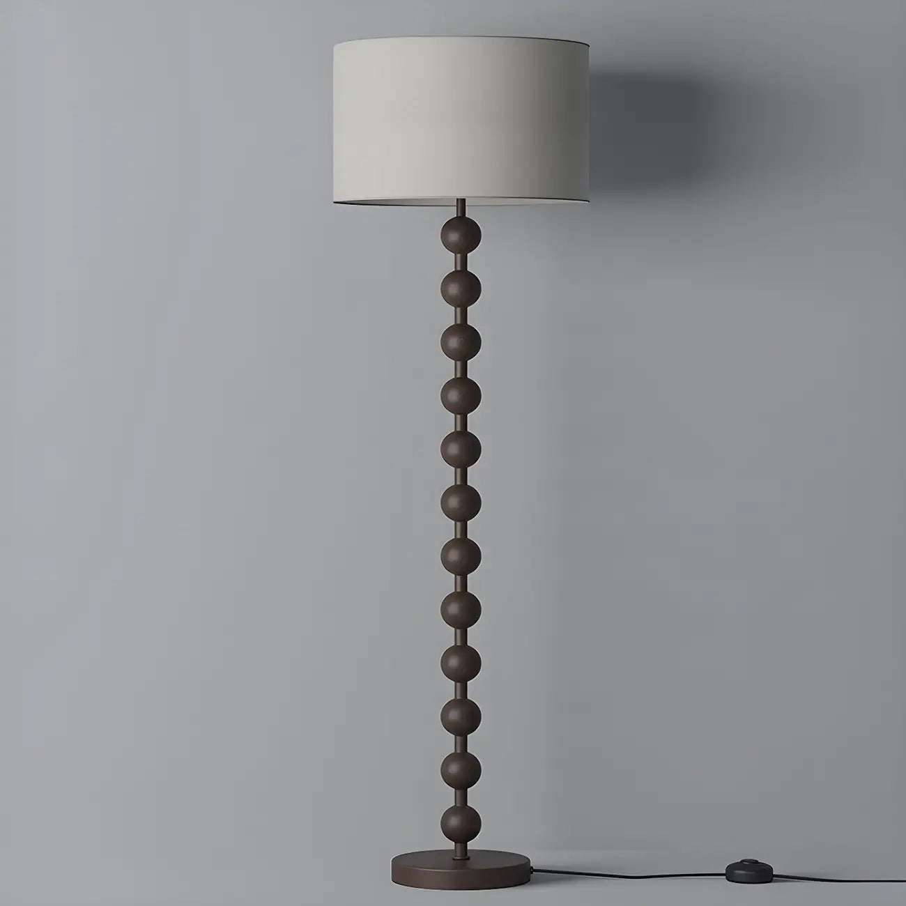 63 Traditional Standing Floor Lamp with Fabric Shade for Home