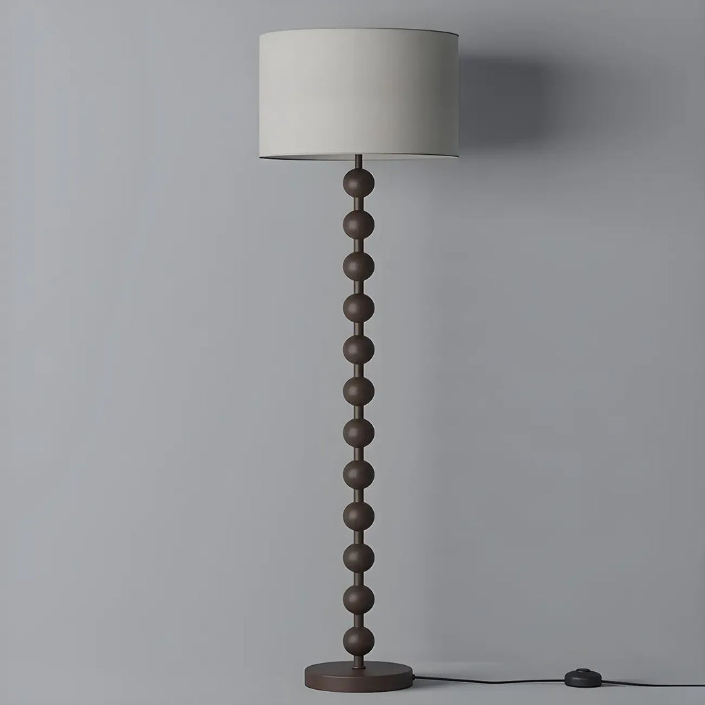 63 Traditional Standing Floor Lamp with Fabric Shade for Home
