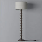 63 Traditional Standing Floor Lamp with Fabric Shade for Home