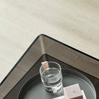 Bedroom Tan Acrylic Open Storage Small Nightstand