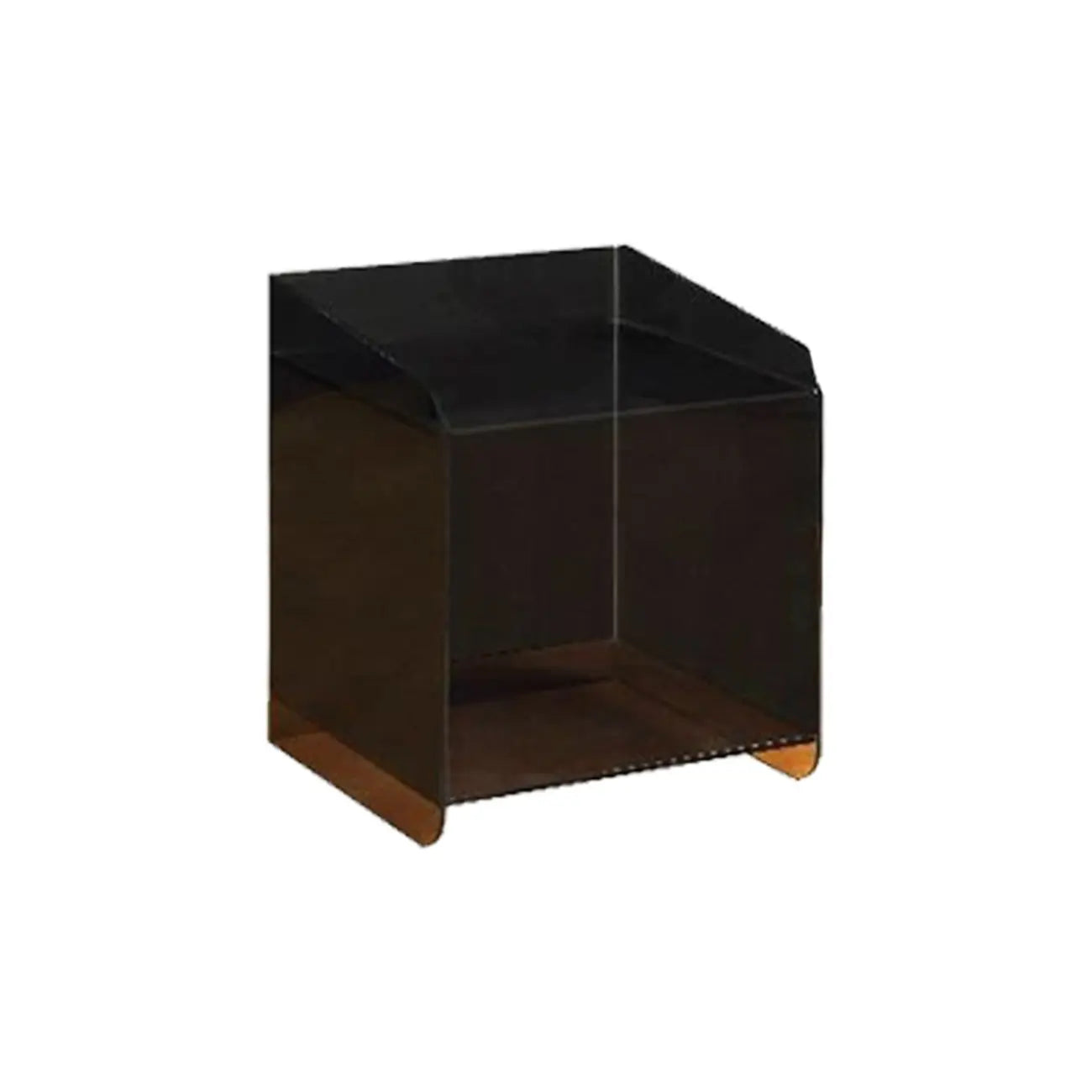 Bedroom Tan Acrylic Open Storage Small Nightstand