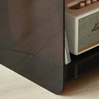 Bedroom Tan Acrylic Open Storage Small Nightstand