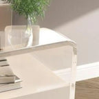 Clear White Acrylic Frame Drawer Storage Nightstand