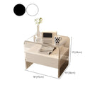 Clear White Acrylic Frame Drawer Storage Nightstand