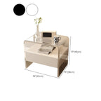 Clear White Acrylic Frame Drawer Storage Nightstand