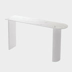 Modern Stone White Steel Base Bar Table for Living Room