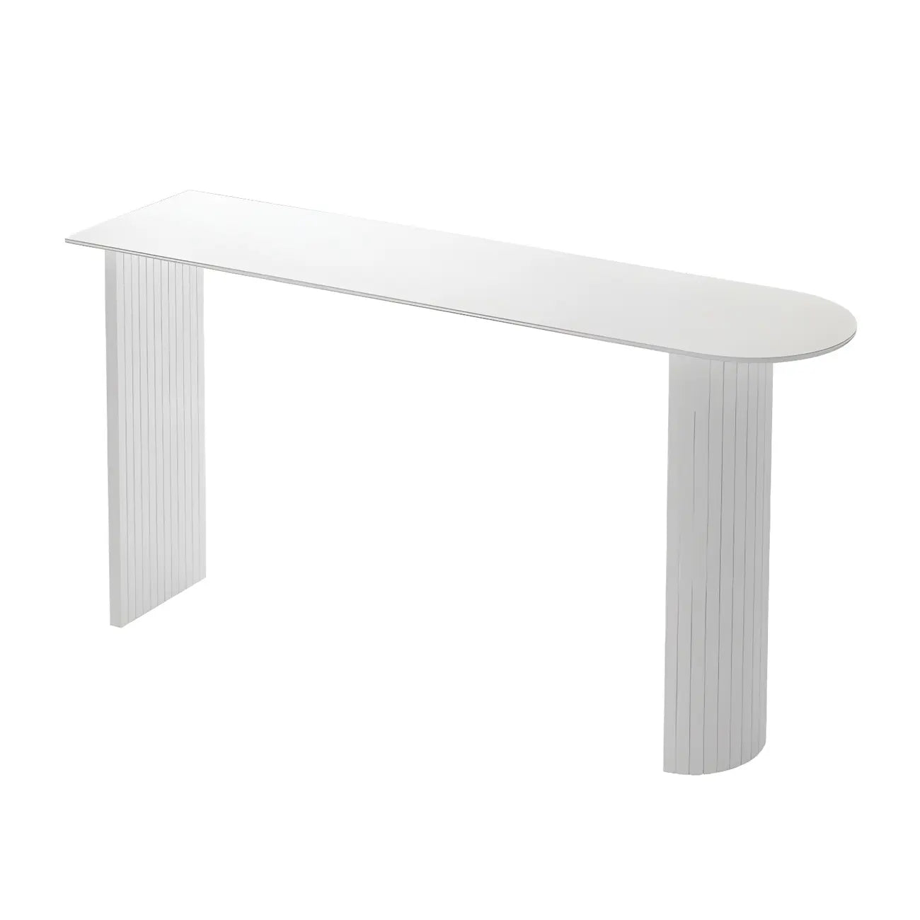 Modern Stone White Steel Base Bar Table for Living Room