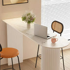 Modern Stone White Steel Base Bar Table for Living Room