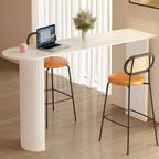 Modern Stone White Steel Base Bar Table for Living Room