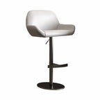 Minimalist Leather Swivel Bar Stools with Low Back for Kitchen