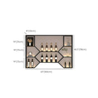 Black Metal Wall-Mounted Lighted Wine Rack