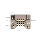 Black Metal Wall-Mounted Lighted Wine Rack