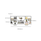 Black Metal Wall-Mounted Lighted Wine Rack