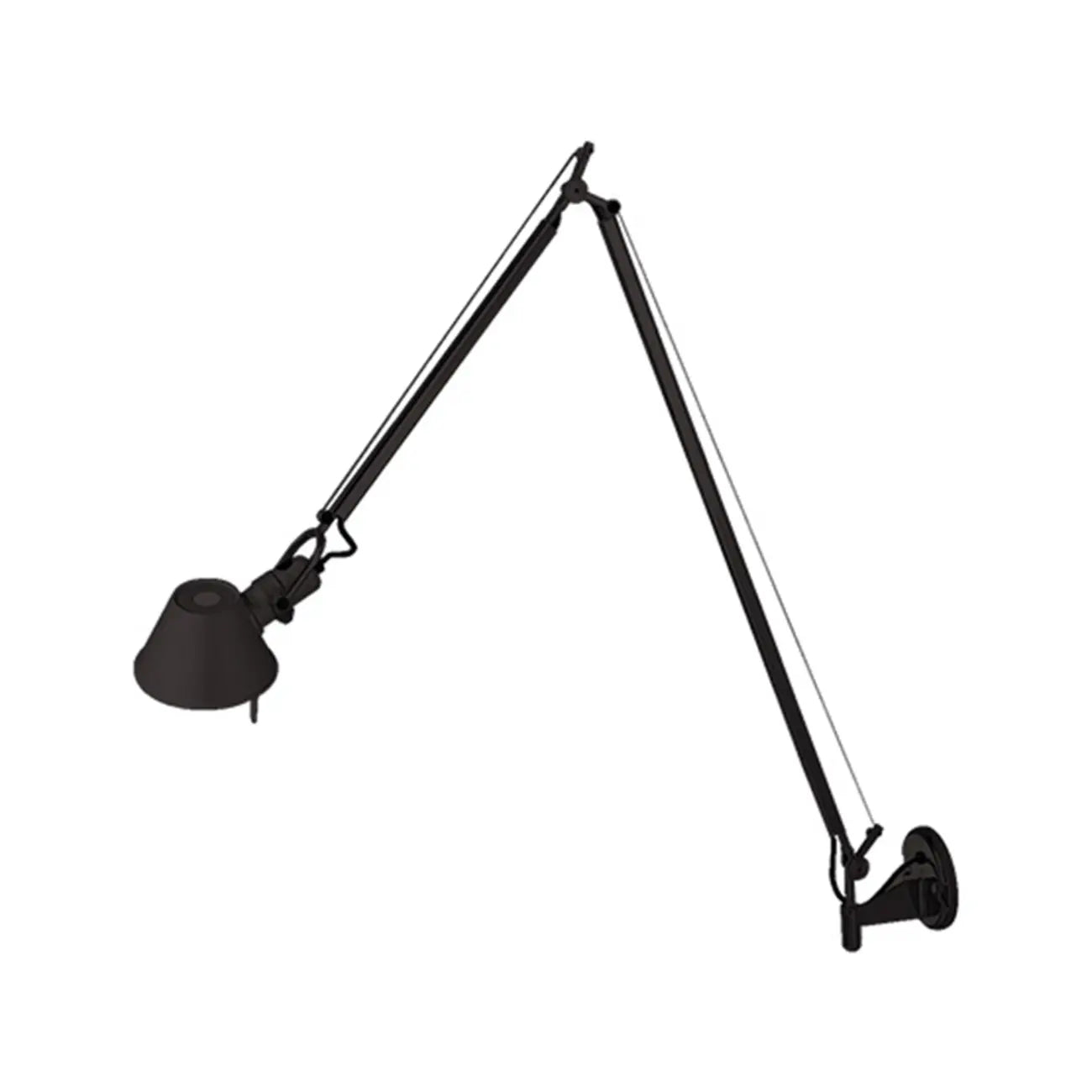 28.5 Modern Black Swing Arm Wall Light for Interior Spaces
