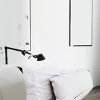 28.5 Modern Black Swing Arm Wall Light for Interior Spaces