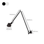 28.5 Modern Black Swing Arm Wall Light for Interior Spaces