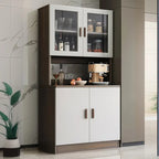 Large Wooden Acrylic Display Storage Adjustable Buffet Cabinet