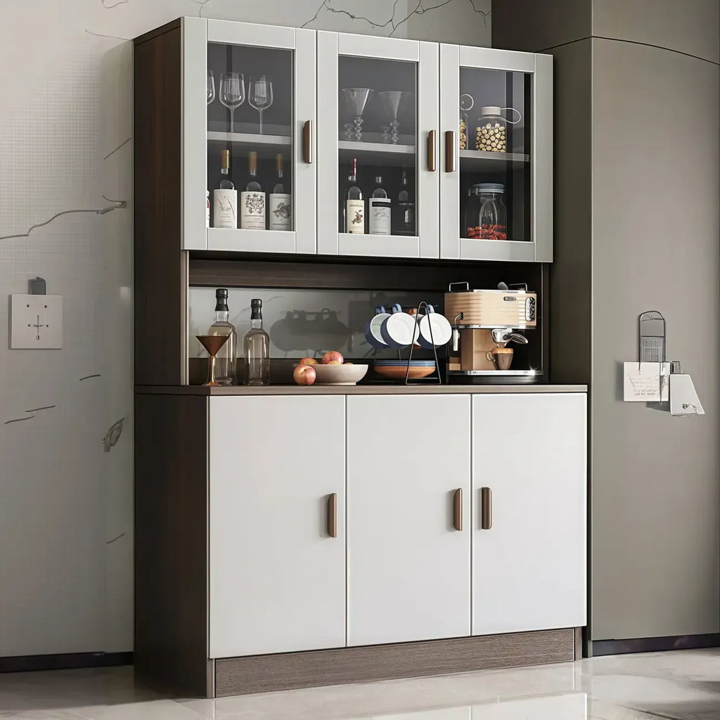 Large Wooden Acrylic Display Storage Adjustable Buffet Cabinet