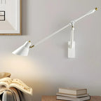 Geometric Metal Adjustable Swing Arm Wall Light