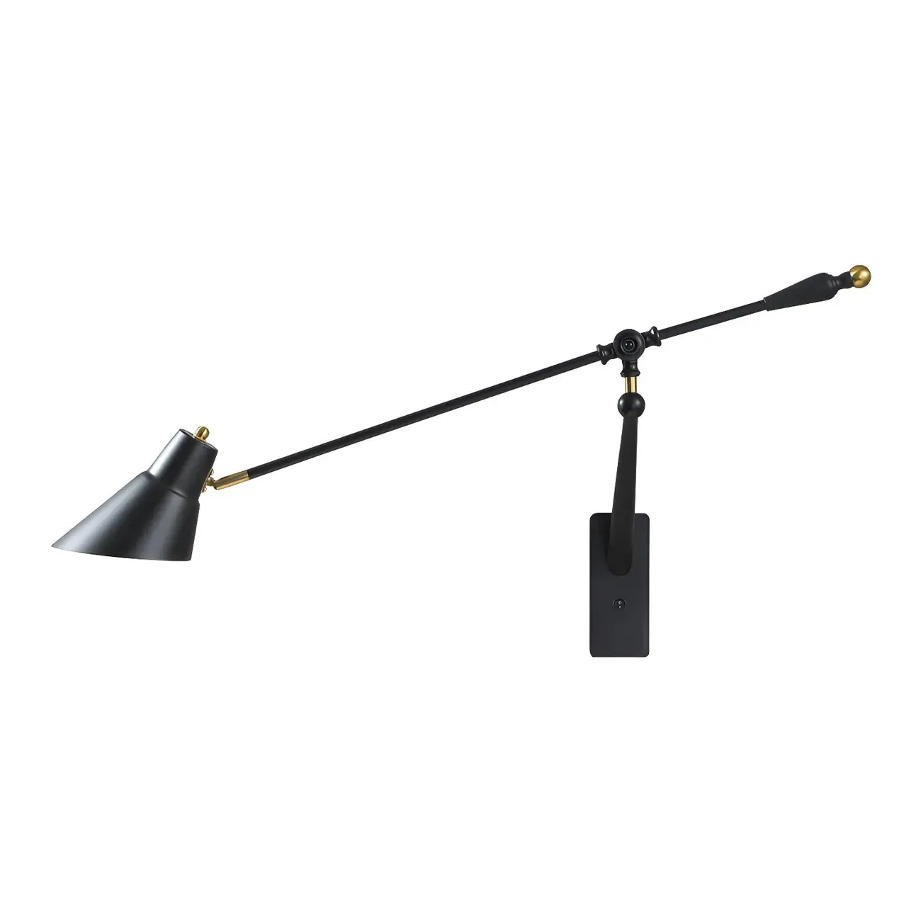 Geometric Metal Adjustable Swing Arm Wall Light
