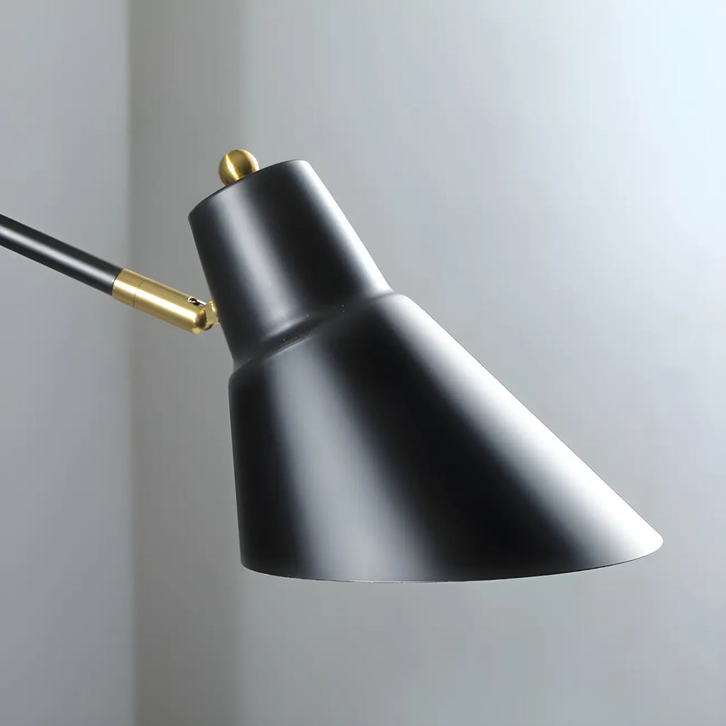 Geometric Metal Adjustable Swing Arm Wall Light