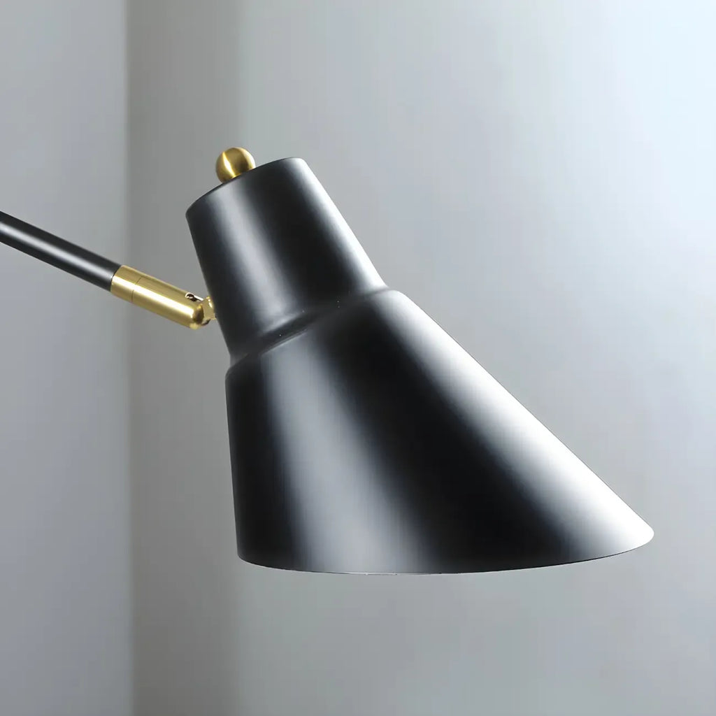 Geometric Metal Adjustable Swing Arm Wall Light