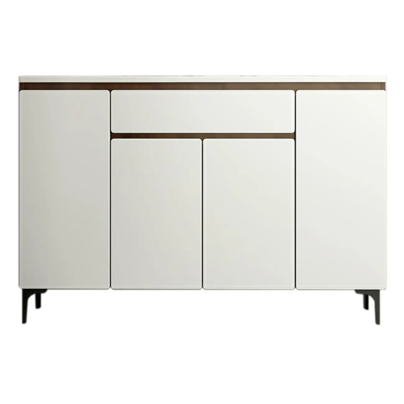Contemporary White Wooden Shoe Cabinet for Entryway